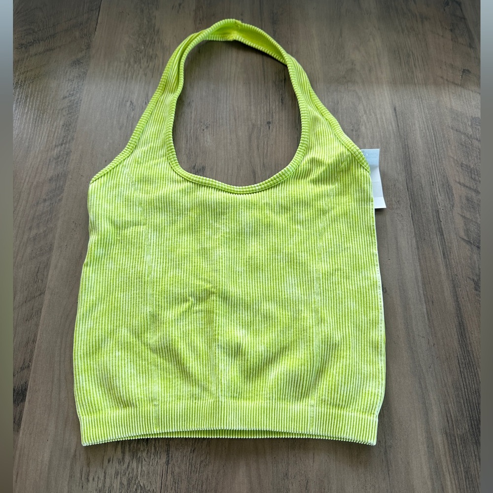 NWT American Eagle Lime Green Halter Crop Top